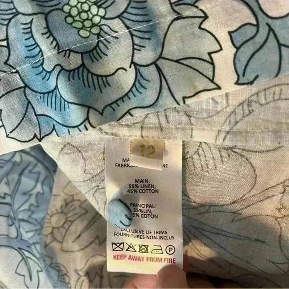 The Vampire's Wife Size 8 High Waist Floral Print Linen Blend Shorts NWT - Picture 7 of 15